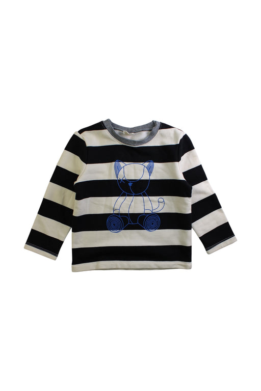 A Black Long Sleeve Tops from Momonittu in size 6T for boy. (Front View)