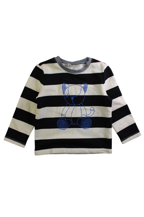 A Black Long Sleeve Tops from Momonittu in size 6T for boy. (Front View)