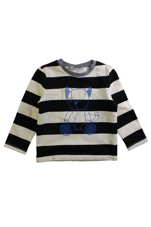 A Black Long Sleeve Tops from Momonittu in size 6T for boy. (Front View)