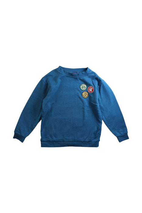 A Blue Crewneck Sweatshirts from Patagonia in size 5T for boy. (Front View)