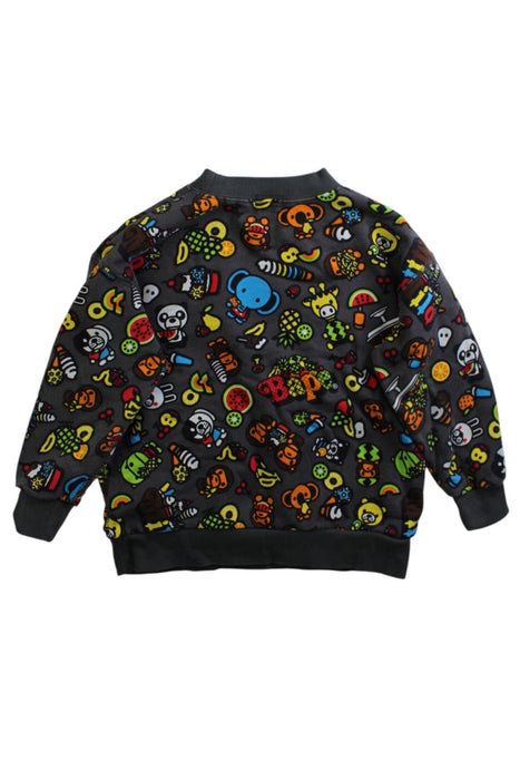 A Multicolour Crewneck Sweatshirts from BAPE KIDS in size 4T for boy. (Back View)