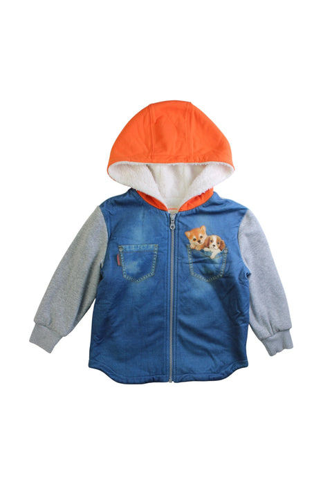 A Multicolour Zippered Sweatshirts from Momonittu in size 6T for neutral. (Front View)