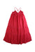 A Red Sleeveless Dresses from Bonton in size 8Y for girl. (Front View)
