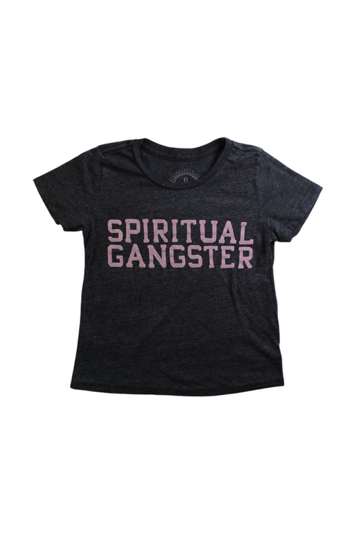 A Black Short Sleeve T Shirts from Spiritual Gangster in size 6T for girl. (Front View)