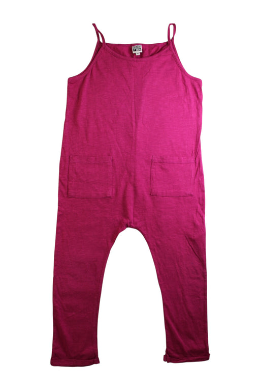 A Pink Sleeveless Jumpsuits from Bonton in size 6T for girl. (Front View)