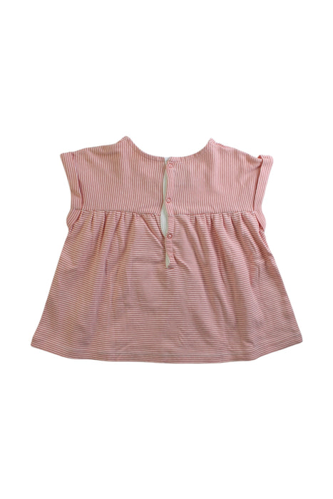 A Pink Sleeveless Tops from Petit Bateau in size 2T for girl. (Back View)