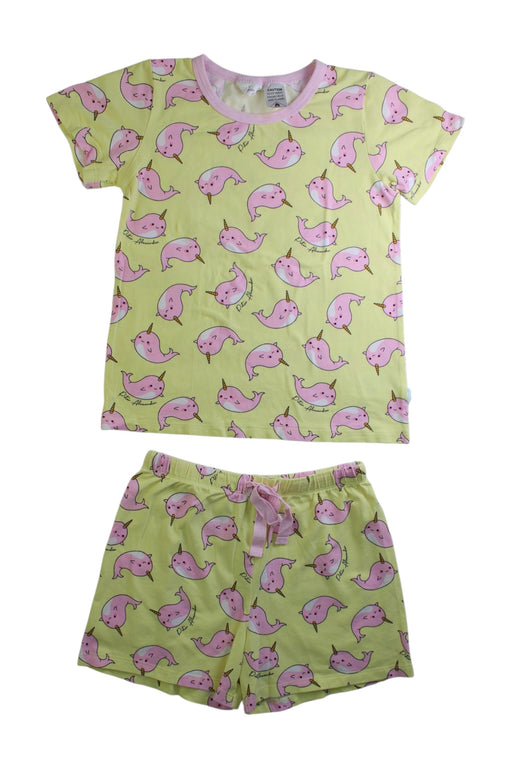 A Yellow Pyjama Sets from Peter Alexander in size 6T for girl. (Front View)
