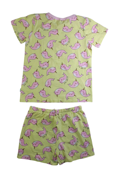 A Yellow Pyjama Sets from Peter Alexander in size 6T for girl. (Back View)