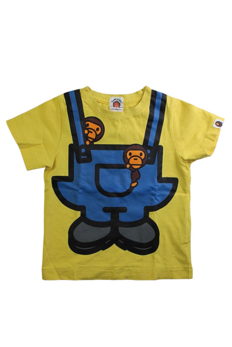 A Yellow Short Sleeve T Shirts from BAPE KIDS in size 18-24M for neutral. (Front View)