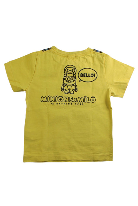 A Yellow Short Sleeve T Shirts from BAPE KIDS in size 18-24M for neutral. (Back View)