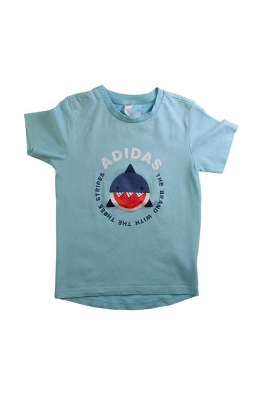 A Blue Short Sleeve T Shirts from Adidas in size 18-24M for boy. (Front View)