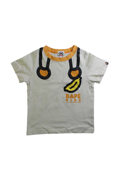 A Beige Short Sleeve T Shirts from BAPE KIDS in size 2T for boy. (Front View)