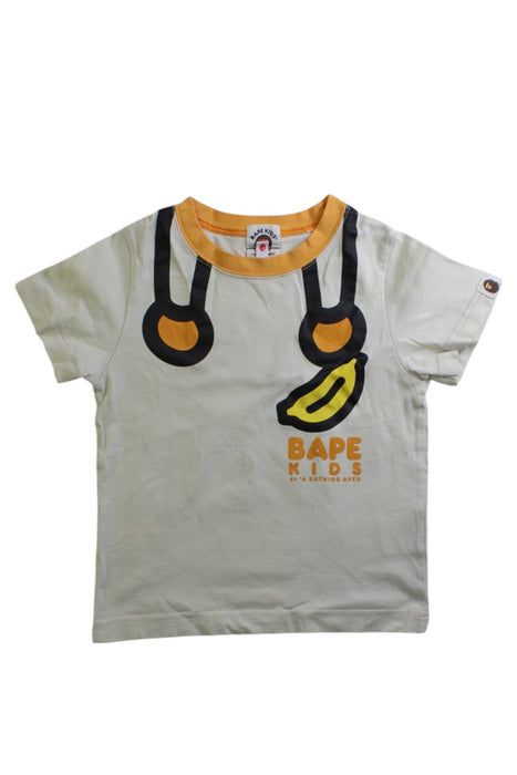 A Beige Short Sleeve T Shirts from BAPE KIDS in size 2T for boy. (Front View)