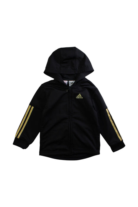 A Black Lightweight Jackets from Adidas in size 2T for boy. (Front View)