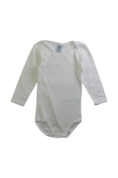 A White Long Sleeve Bodysuits from Petit Bateau in size 12-18M for neutral. (Front View)