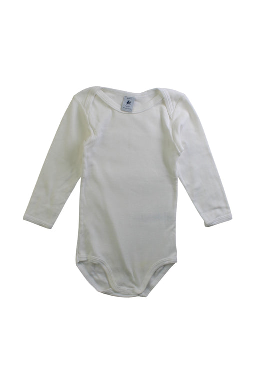 A White Long Sleeve Bodysuits from Petit Bateau in size 12-18M for neutral. (Front View)