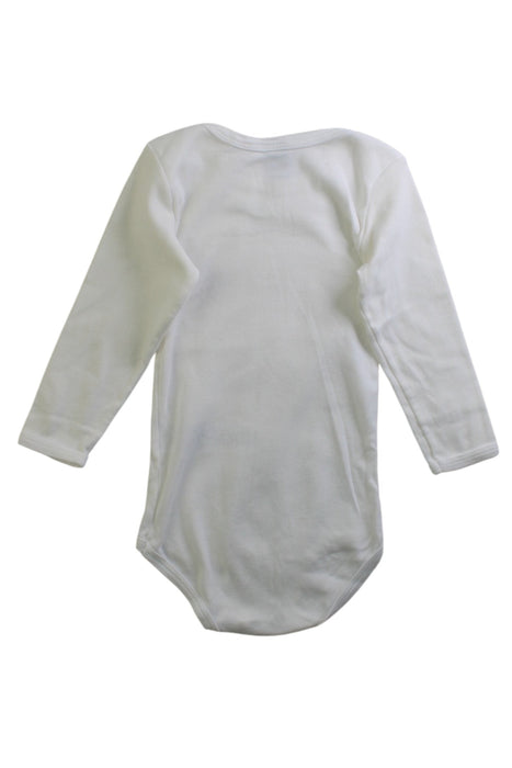A White Long Sleeve Bodysuits from Petit Bateau in size 12-18M for neutral. (Back View)