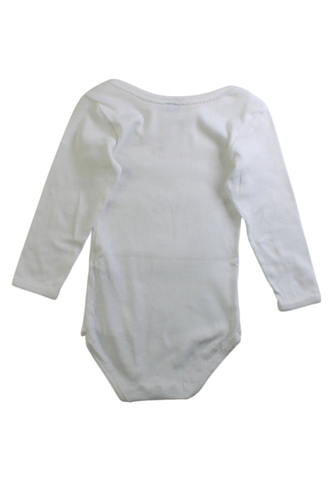 A White Long Sleeve Bodysuits from Petit Bateau in size 2T for girl. (Back View)