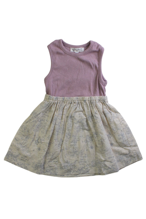 A Beige Sleeveless Dresses from Benebene in size 6-12M for girl. (Front View)