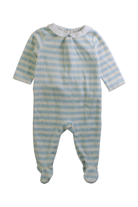 A Blue Onesies from Cyrillus in size 0-3M for boy. (Front View)