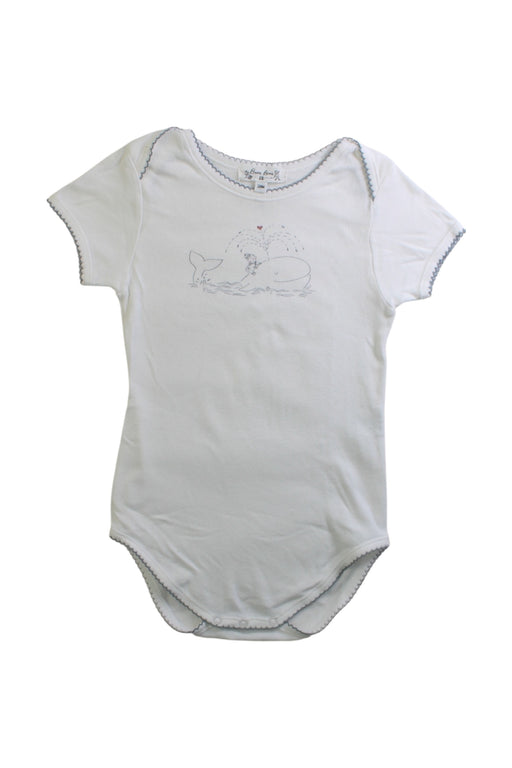 A White Short Sleeve Bodysuits from Benebene in size 2T for girl. (Front View)