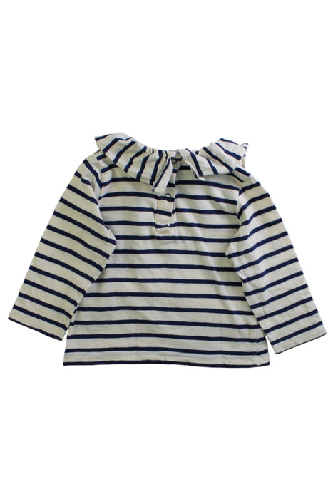 A White Long Sleeve T Shirts from Petit Bateau in size 6-12M for girl. (Back View)