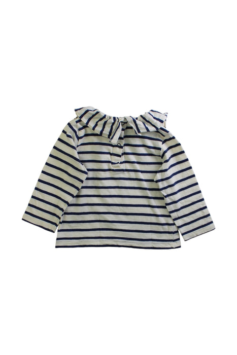 A White Long Sleeve T Shirts from Petit Bateau in size 6-12M for girl. (Back View)