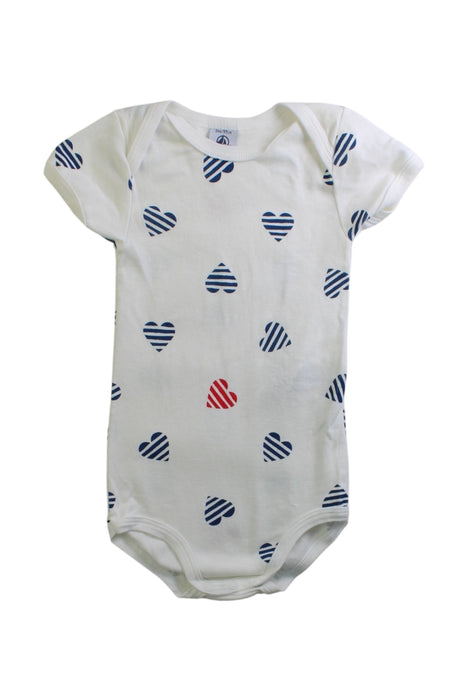 A White Sleeveless Bodysuits from Petit Bateau in size 3T for girl. (Front View)