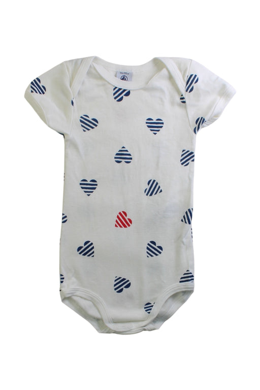 A White Sleeveless Bodysuits from Petit Bateau in size 3T for girl. (Front View)