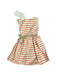 A Orange Sleeveless Dresses from La Petite Caravane in size 3T for girl. (Front View)