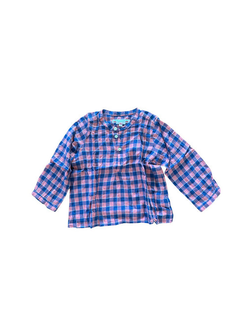 A Blue Long Sleeve Shirts from Bonpoint in size 12-18M for boy. (Front View)