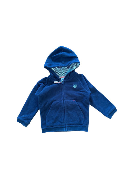 A Blue Hooded Sweatshirts from Jacadi in size 18-24M for boy. (Front View)
