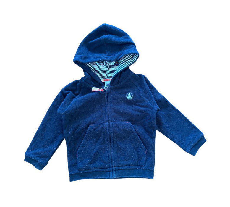 A Blue Hooded Sweatshirts from Jacadi in size 18-24M for boy. (Front View)