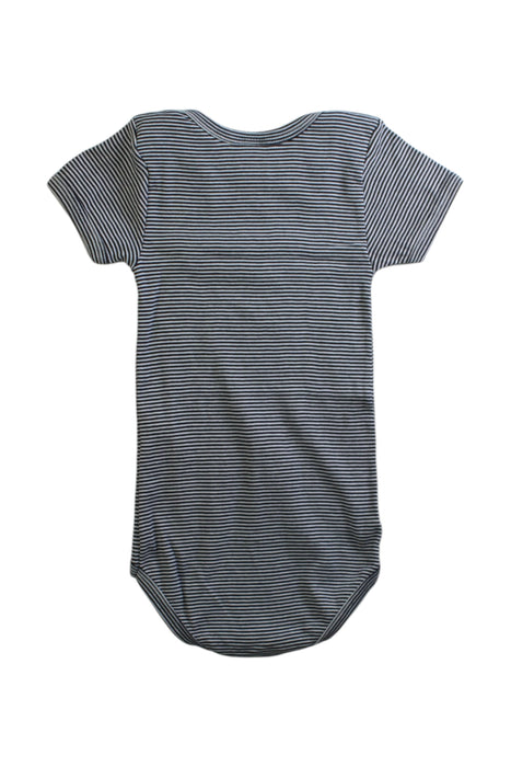 A Blue Short Sleeve Bodysuits from Petit Bateau in size 3T for neutral. (Back View)