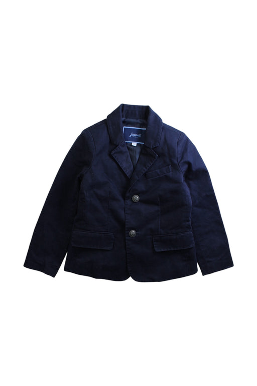 A Navy Blazers from Jacadi in size 4T for girl. (Front View)