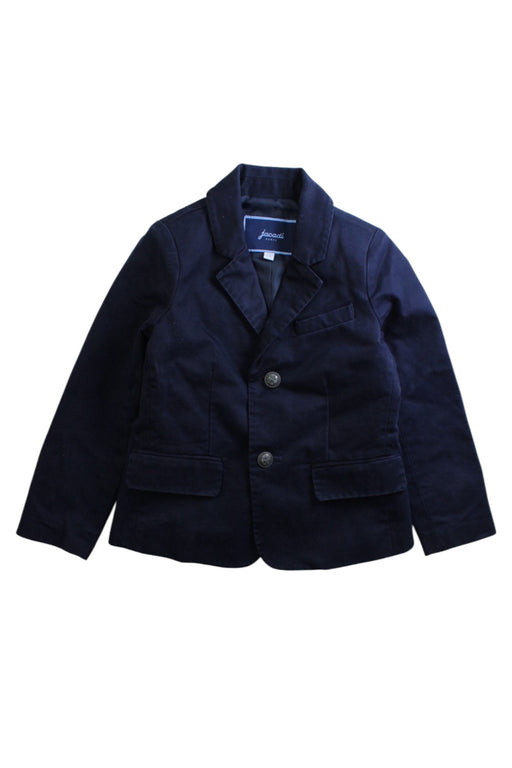 A Navy Blazers from Jacadi in size 4T for girl. (Front View)