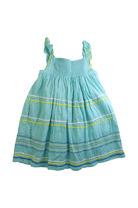 A Blue Sleeveless Dresses from Boden in size 8Y for girl. (Back View)
