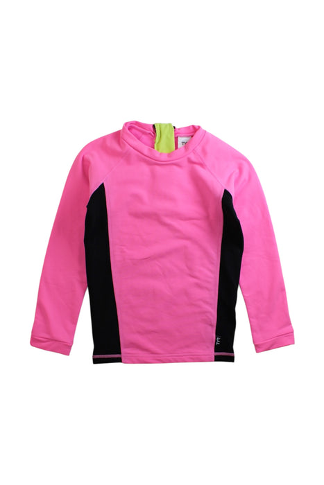 A Pink Rash Guards from TYR in size 4T for girl. (Front View)