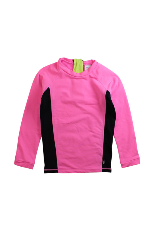 A Pink Rash Guards from TYR in size 4T for girl. (Front View)