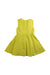 A Yellow Sleeveless Dresses from Jacadi in size 6T for girl. (Back View)