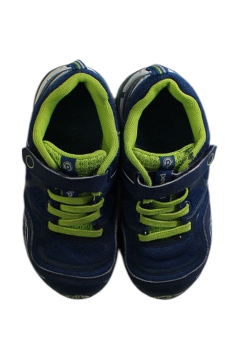 A Navy Sneakers from pediped in size 3T for boy. (Back View)