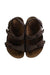 A Brown Sandals from Birkenstock in size 4T for neutral. (Back View)