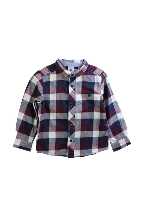 A Multicolour Long Sleeve Shirts from Petit Bateau in size 4T for boy. (Front View)