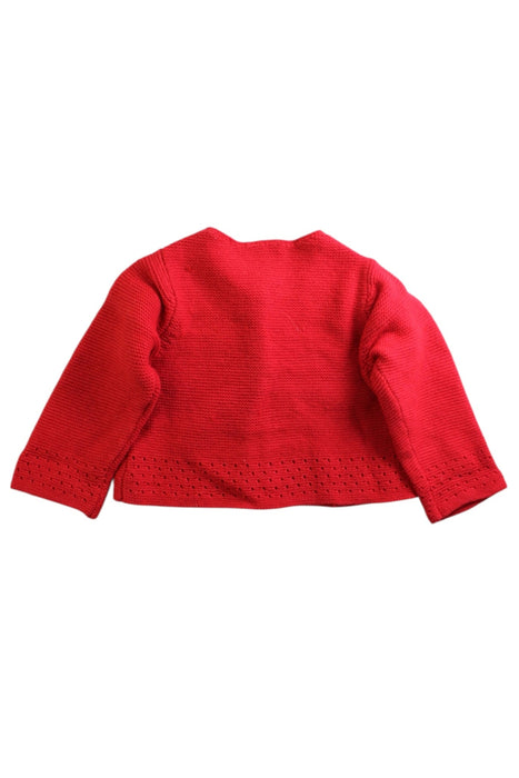 A Red Cardigans from Jacadi in size 12-18M for girl. (Back View)