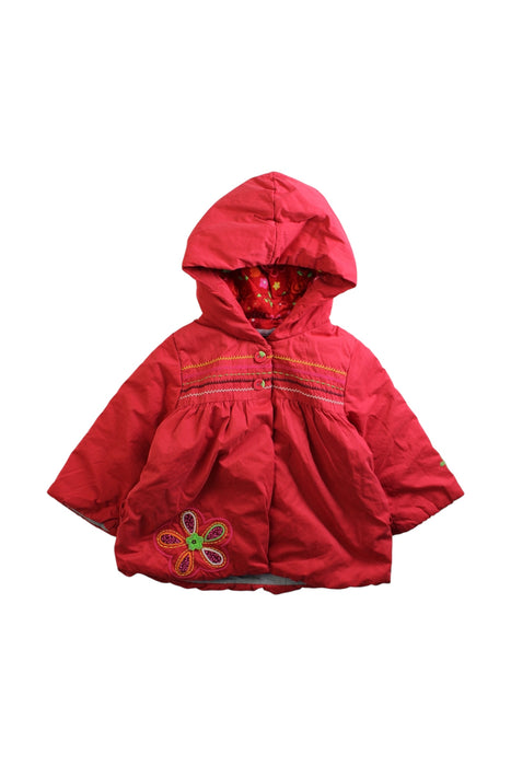 A Red Puffer/Quilted Coats & Outerwear from Catimini in size 12-18M for girl. (Front View)