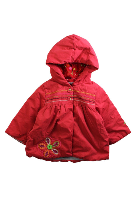 A Red Puffer/Quilted Coats & Outerwear from Catimini in size 12-18M for girl. (Front View)
