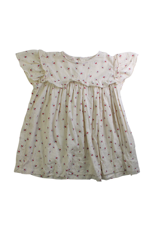 A Ivory Sleeveless Dresses from Konges Sløjd in size 2T for girl. (Front View)