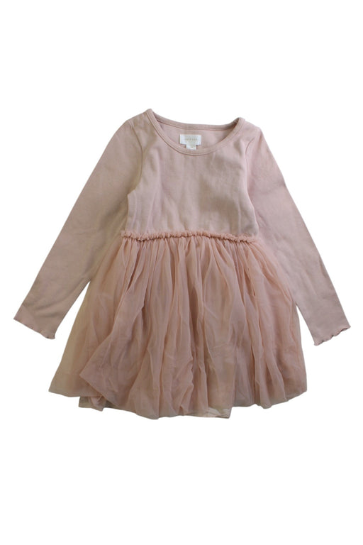 A Pink Long Sleeve Dresses from Jamie Kay in size 4T for girl. (Front View)
