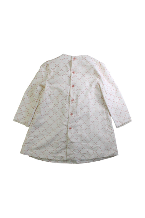 A White Long Sleeve Dresses from Paz Rodriguez in size 4T for girl. (Back View)