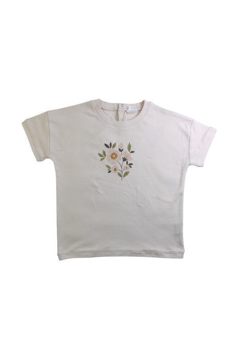A Ivory Short Sleeve Tops from Jamie Kay in size 6T for girl. (Front View)